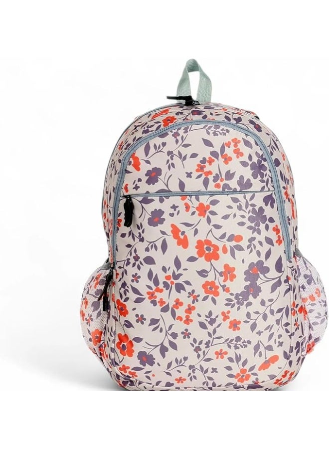 Force Backpack Unisex -floral pattern Orange - Image 2